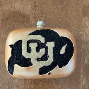 CU Colorado University Glass ornament